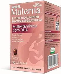 Suplemento alimentar em cápsulas Materna Multivitamínico com DHA 30 unidades