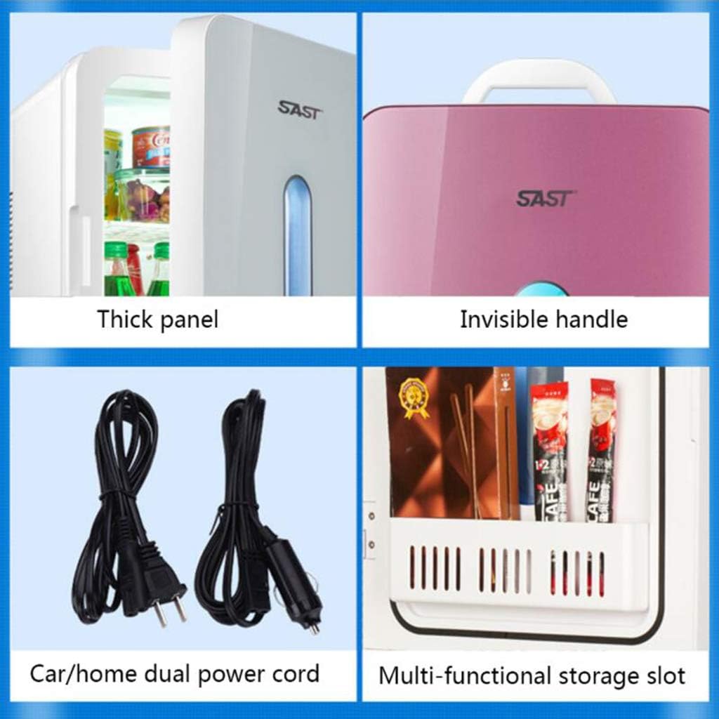 Mini Refrigerator 20L—Portable Small Refrigerator for Beer and Beverage—Used in Bedroom Skin Care Products Refrigerator with Cooling and Heat Preservation Function (Section a)