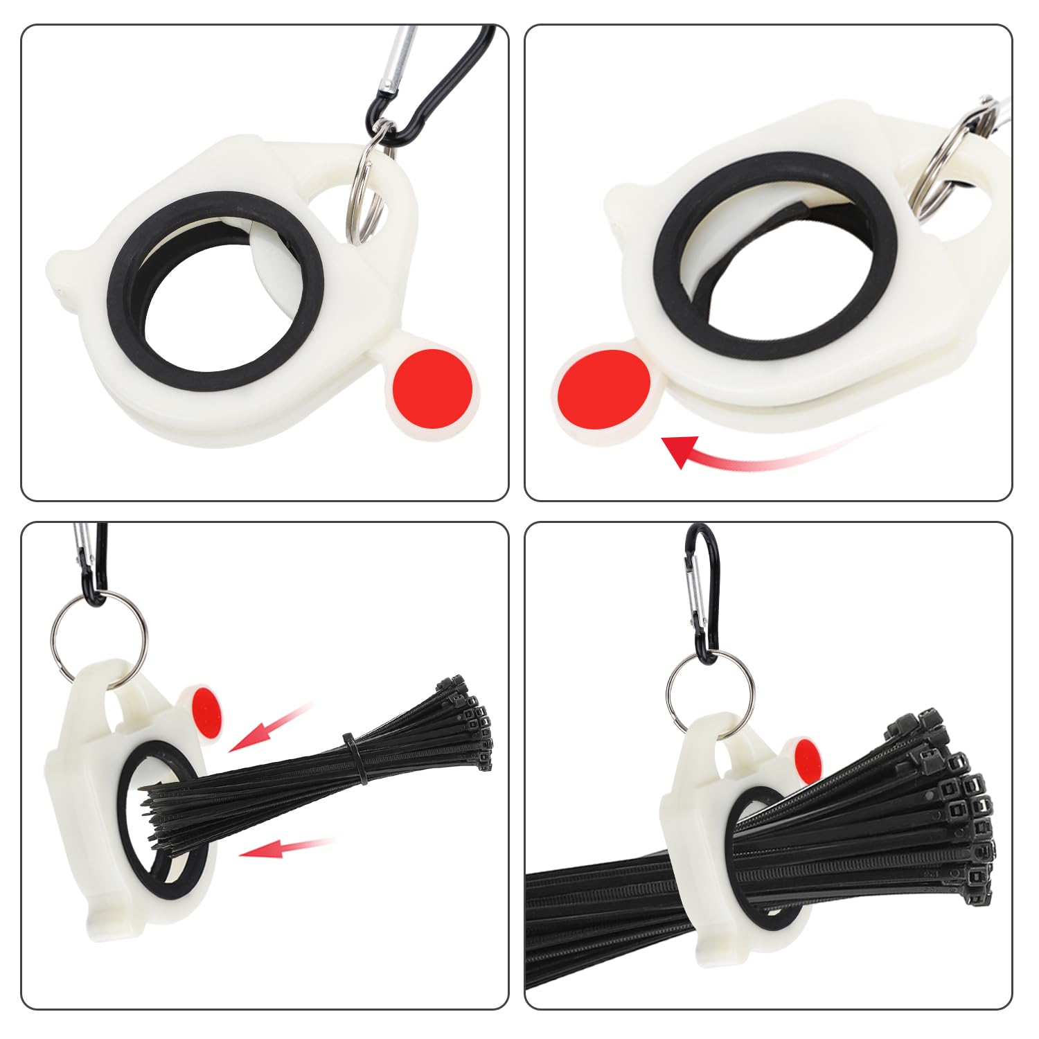 Pack De 2 Soportes Organizadores Para Bridas De Cables – Herramienta Con Gatillo De Resorte Para Sujetar Y Almacenar Cables Fácilmente, Ideal Para Interiores Y Exteriores