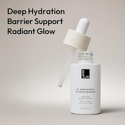 Miniatura 5 de LAYERLAB Suero Barrier Boost con 5% de pantenol 4% niacinamida, cuidado de la piel coreano calmante para pieles sensibles con agua volcánica nano