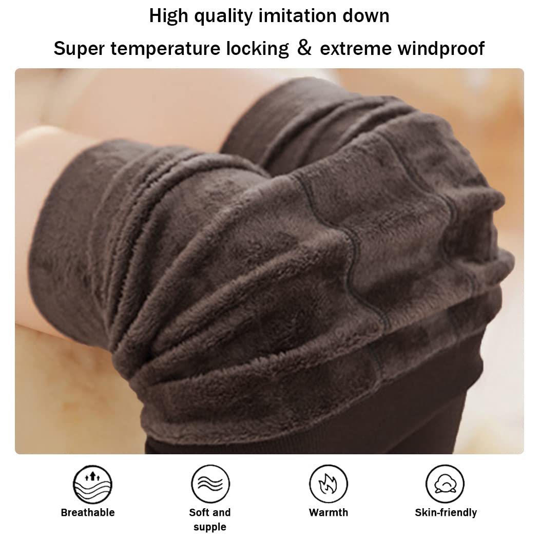 Rayson Leggings Donna Invernali Termici Leggings Elasticizzato Sport Casual Caldi Pantaloni Collant da Donna con Interno in Pile Leggings a Vita Alta Fodera in Caldo Velluto Lunghi
