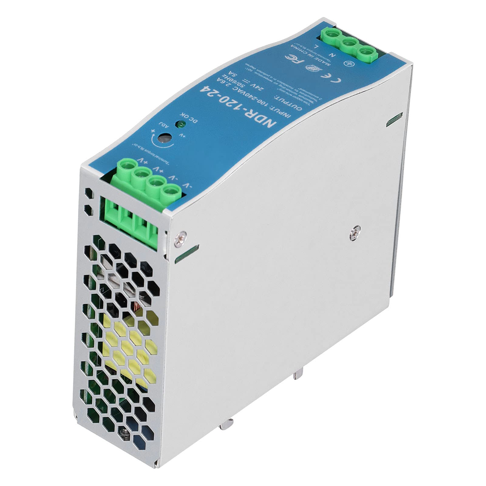 NDR-120-24 Fuente de Alimentación de Riel 5A 120W Interruptor Industrial para Operación Rápida y Segura AC100-240V