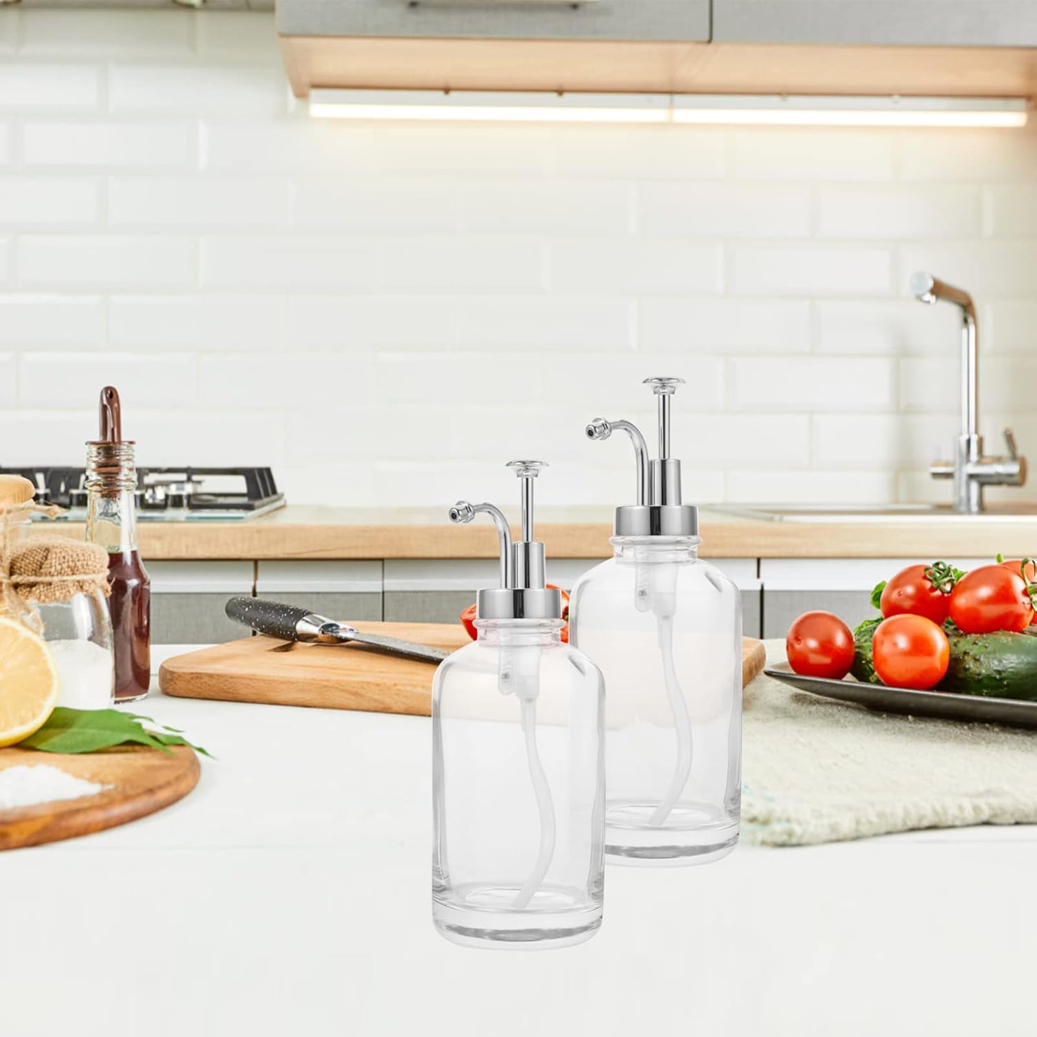 Hemoton Syrup Dispenser Pump Glass Lotion Bottle Design Maple Syrup Dispenser Powdered Sugar