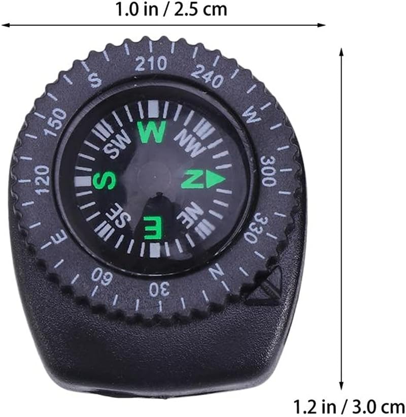 Compass 2 PCS Detachable Compass Waterproof Portable Compass Camping Compass Survival Tools for Watch