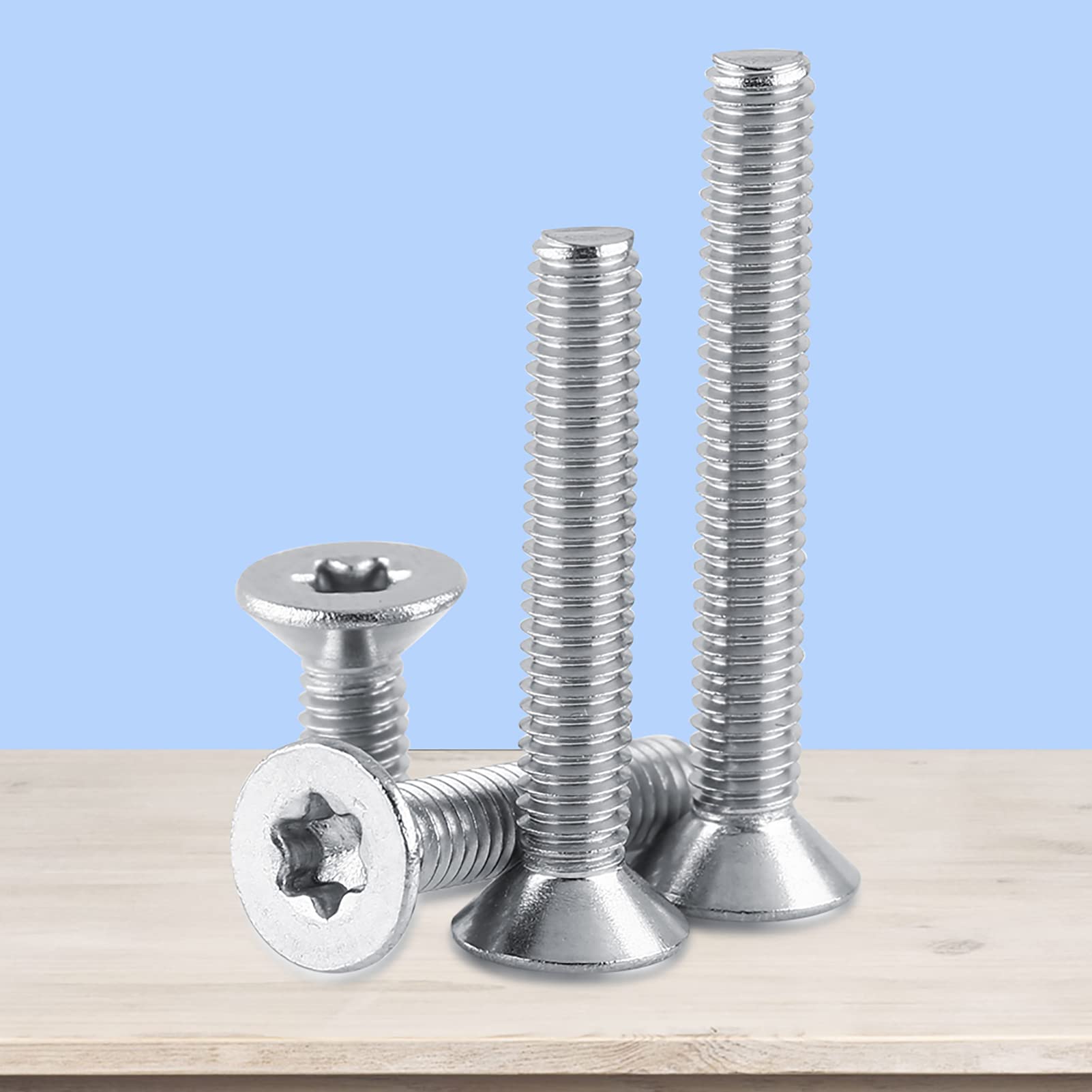Paquete de 50 M4 (4 mm) x 12 mm Tornillo de máquina avellanado plano