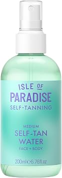 Isle of Paradise Self Tan Water Medium 200 ml Hydrating Self Tanning Water Natural Ingredients & Vegan