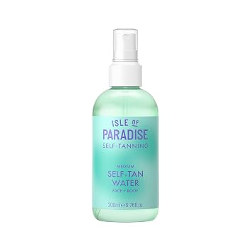 Isle of Paradise Self Tanning Water Moisturizing Natural Ingredients Vegan 200ml Medium