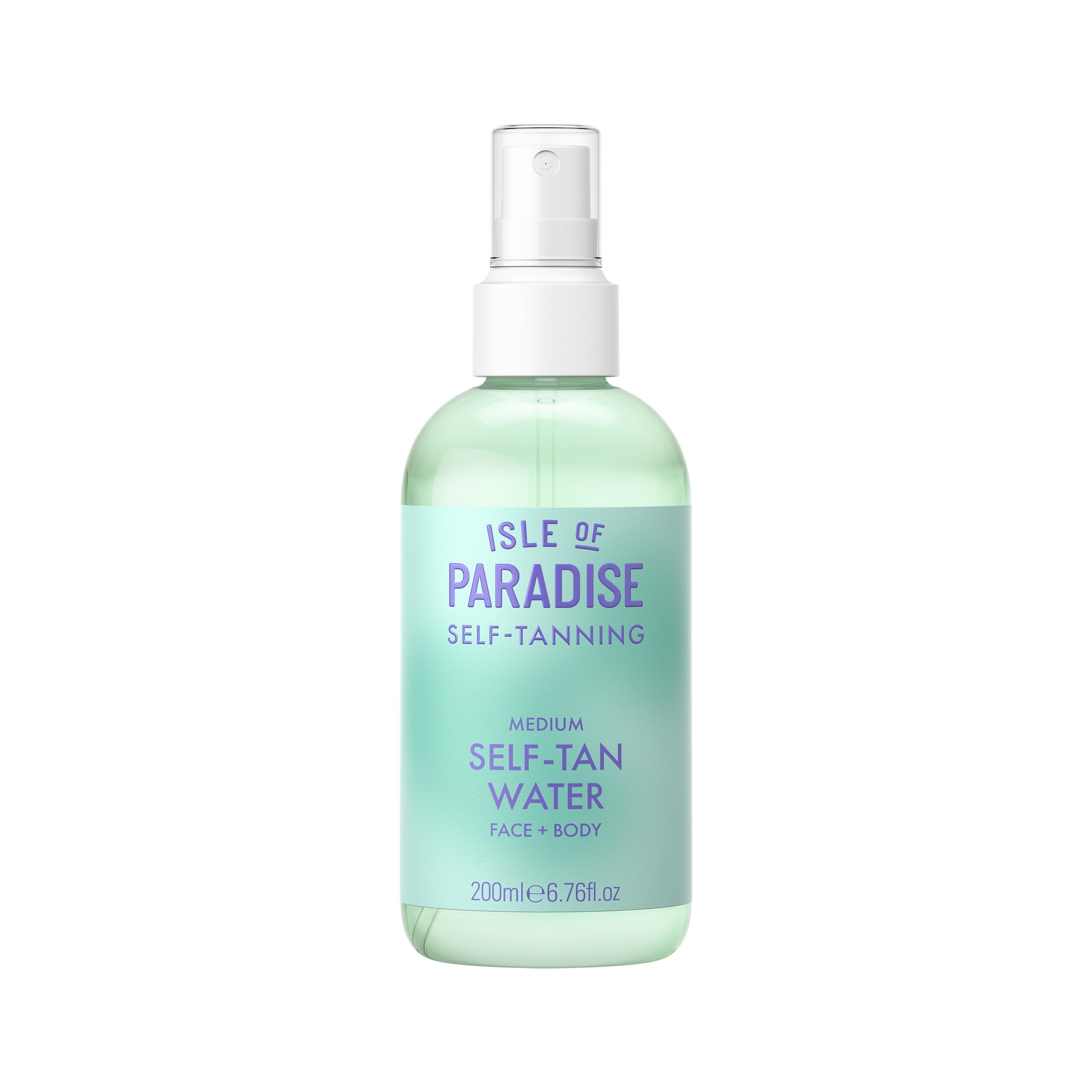 Isle of Paradise Selbstbräunungswasser feuchtigkeitsspendend, natürliche Inhaltsstoffe, vegan, 200 ml, Medium