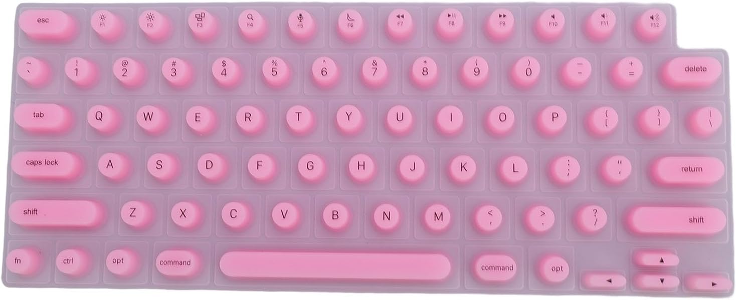 Long Nail Keyboard Cover, Compatible with Pro 14, Pro 16, Air 13, Air 15, Silicone Keyboard Protector, Nail Pressure Relief, Comfortable Typing, Tower Shaped Cylindrical Keys