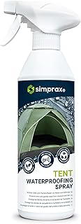 simprax® Tent Waterproofing Spray - Certified Eco-Friendly, UV-Stable & Biodegradable Waterproof Spray | Made in Germany | Waterproofing Spray Enhances Water-Repellency for Tent & Technical Textiles