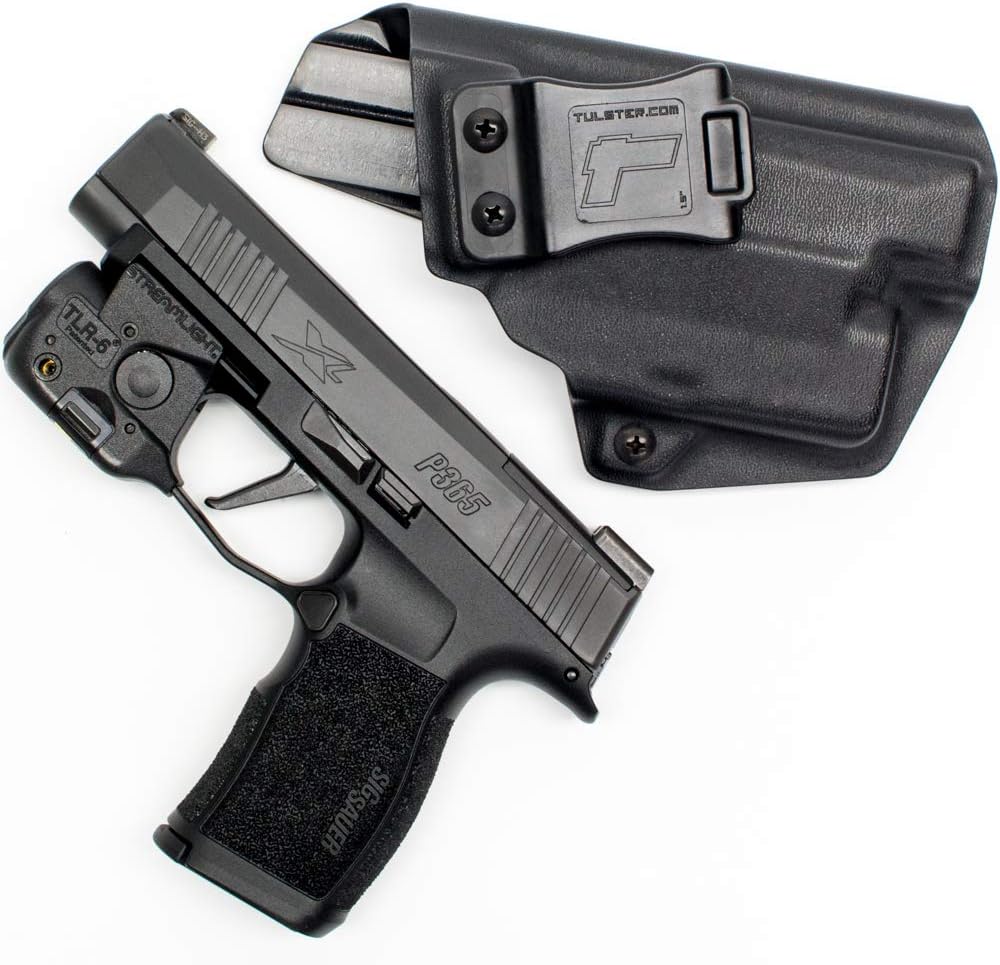 Tulster IWB Profile Kydex Holster in Right Hand fits: Sig P365XL | TLR-6 Light-Bearing Inside The Waistband Appendix Concealed Carry