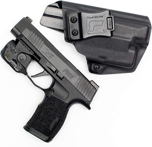 Miniatura 3 de Tulster Funda de perfil IWB en la mano derecha se adapta a Sig P365XL  TLR-6 Rodamiento de luz dentro de la cintura Apéndice Funda de transporte