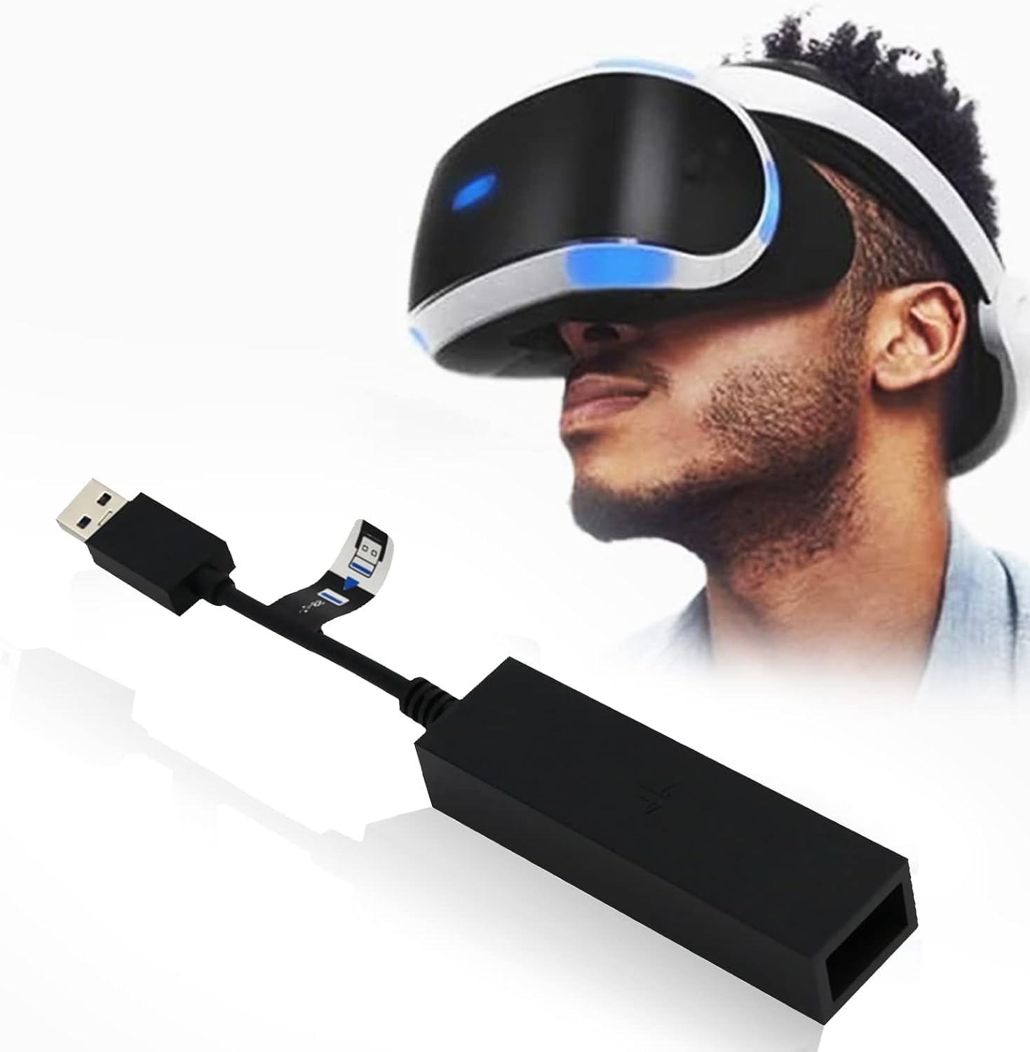 SPORWAY Adaptador PS5 VR: Cable Convertidor USB Mini a Consola PS5 Con Cámara, Para Juegos PlayStation VR