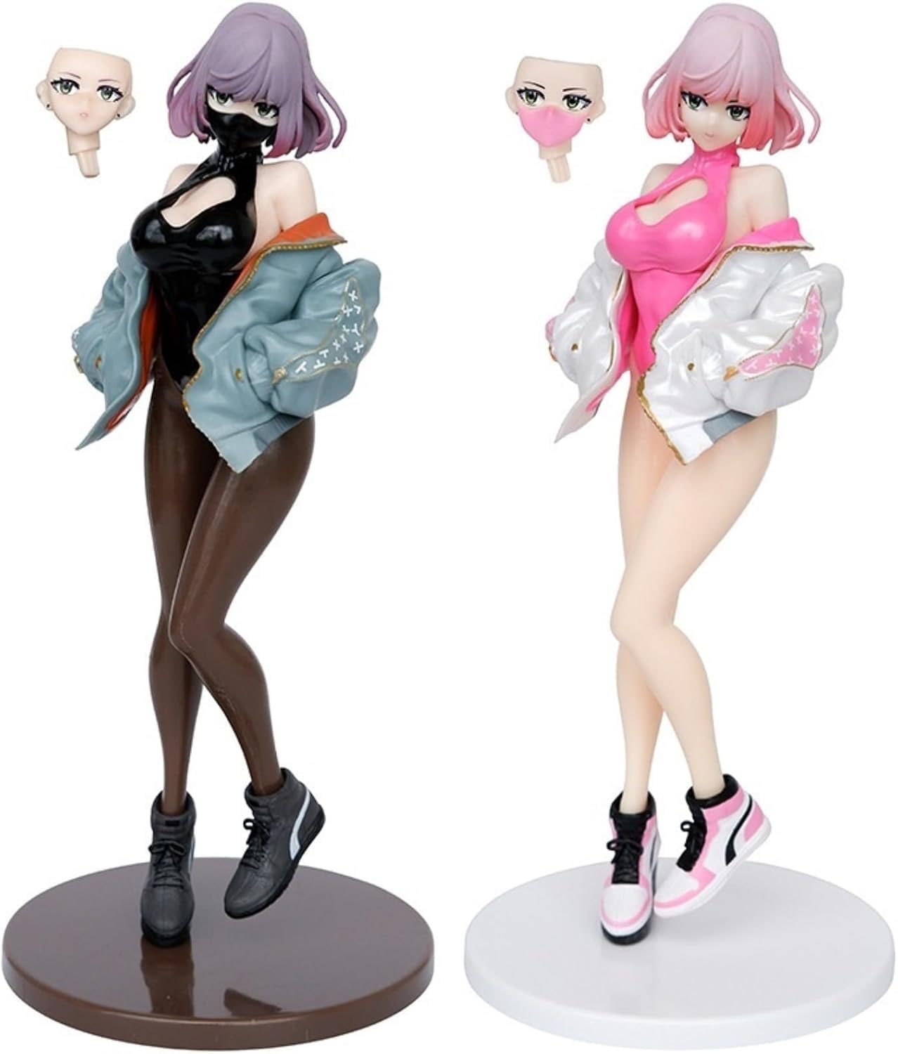 Action figure originale con sneaker, statuetta per fan di anime, giocattolo da collezione, altezza 22,5 cm (base inclusa) (rosa)