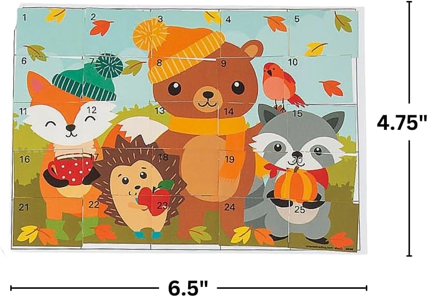 Fun Express Fall Sticker Puzzles - 12 Puzzles