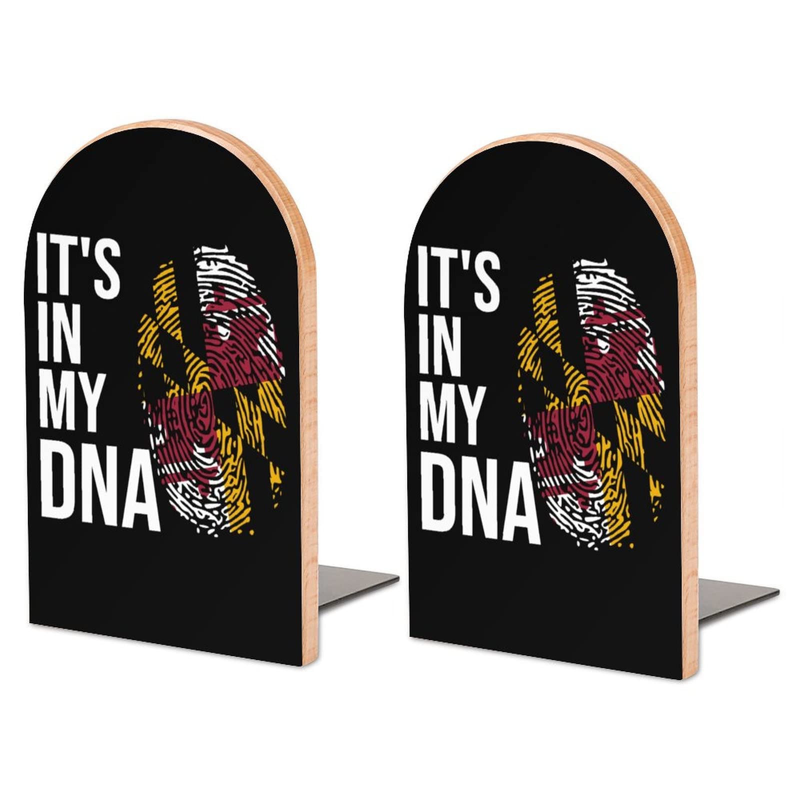 It's in MyMaryland Flag Bookends Heavy Duty Book Stand 1 Pair for Home Office Shelves Decorative