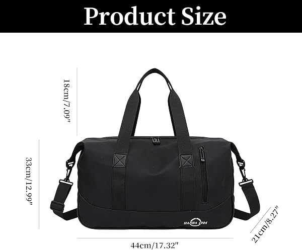 Imperméable PU Sac De Sport, Sac Sport Homme Femme avec Compartiment à Chaussures et Compartiment Humide, Sacs Voyage Homme avec Bandoulière Amovible, Sacs De Sport pour Sport Fitness Courts Séjours - 2