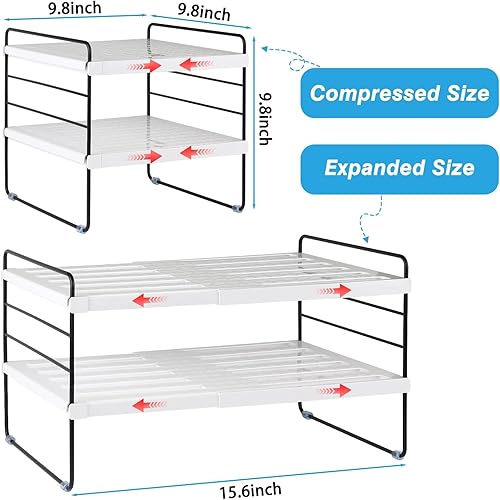 Miniatura 5 de Gapetabe Organizadores y almacenamiento de despensa, 3 niveles de papel de aluminio expandible y organizador de envoltura de plástico, organizador