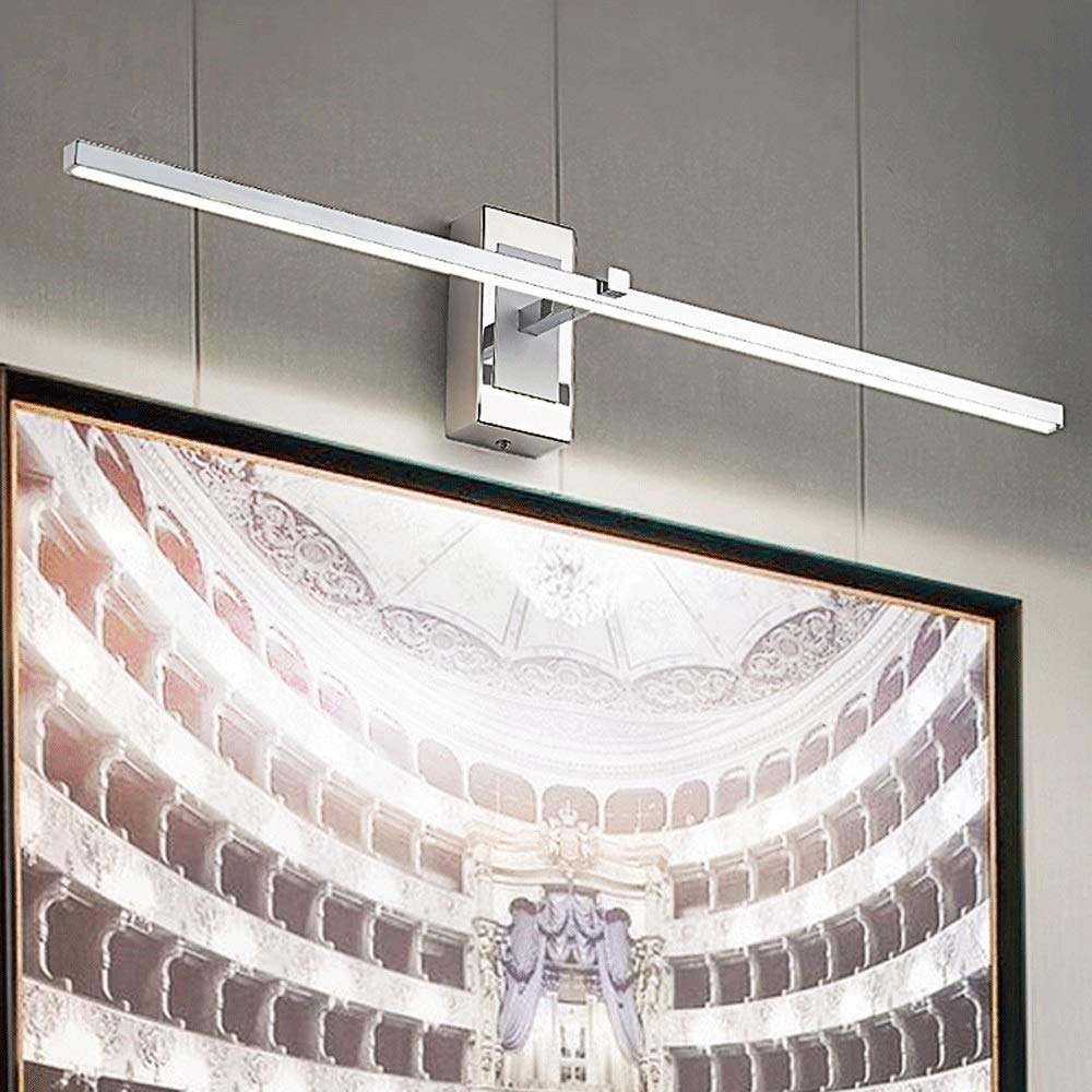 Luz espejo baño, luz frontal espejo LED 8W 46CM IP44 para, lámpara espejo tocador blanco cálido 3000K, iluminación frontal maquillaje baño Pantalla acrílica, a prueba salpicaduras