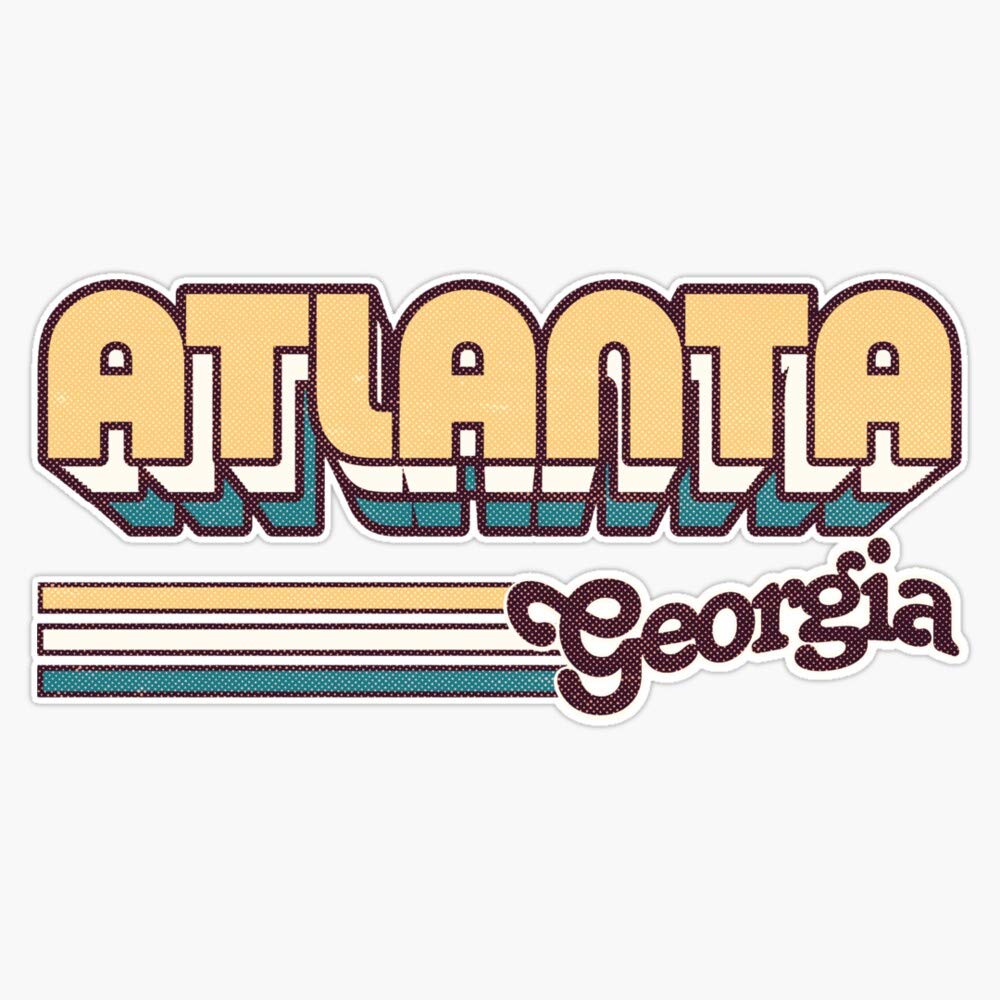 Magnet Atlanta Ga City Stripes Magnet Vinyl Decal Sticker 5