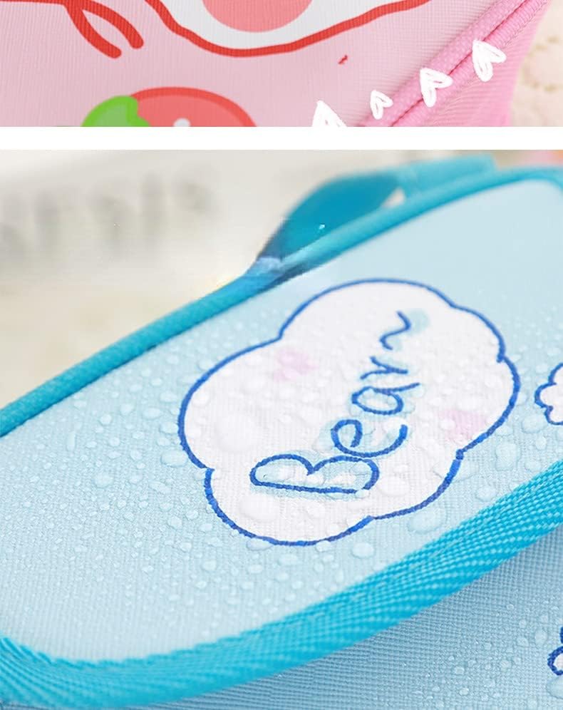 Miniatura 6 de Linda lonchera Kawaii con aislamiento estético de dibujos animados para mujeres, lonchera Bento para preparación de comidas, bolsa de almuerzo