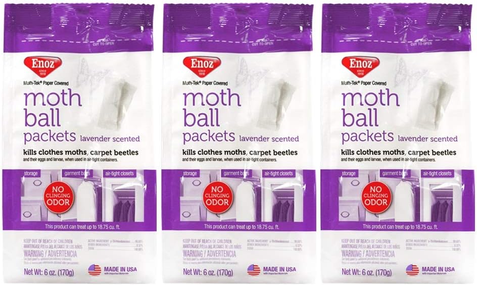Buy Enoz Lavender Scented Moth Ball Packets Kills Clothes Moths