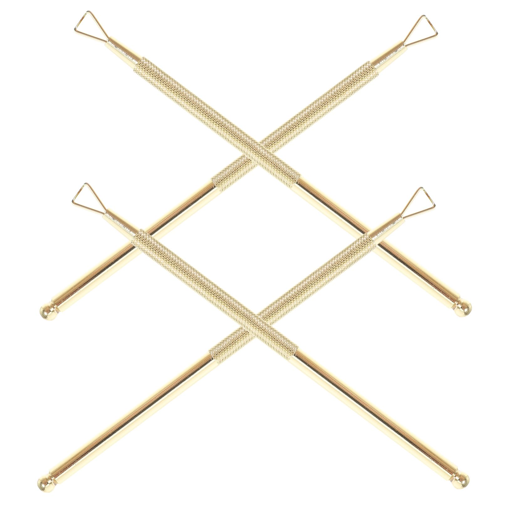 FOMIYES 4 Set Nail Polish Remover Tool Set Cuticle Pusher Triangle Peeler Scraper for Gel Nails Removal