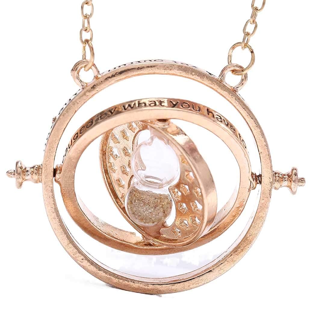 Septreize Clock Necklace Chain Sand Glass Large Pendant Time-Turner Necklaces Jewelry for Women and Girls (Gold) (B09DDB6HCJ) Amazon Price History, Amazon Price Tracker