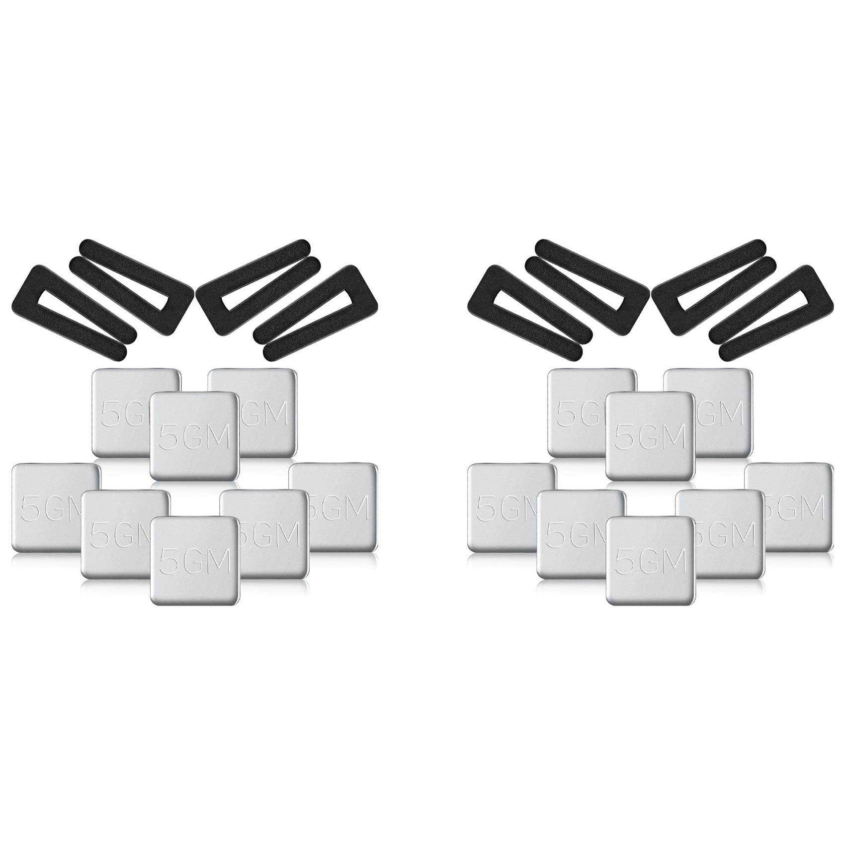 Jnchdghwa Black&Silver 8 Set Ceiling Fan Blade Balancing Kit Fan Weight Balancing Kit Include Balancing Clip And Self-Adhesive Metal 5Gm Weight