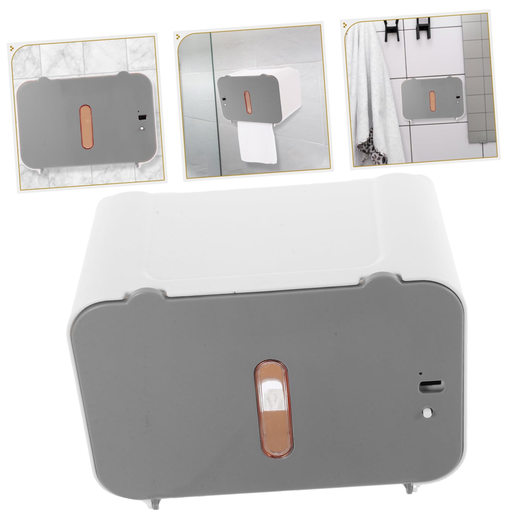 Artibetter Distributore Automatico di Asciugamani di Carta da Parete, senza Contatto, in Abs e Metallo, per Bagno e Cucina