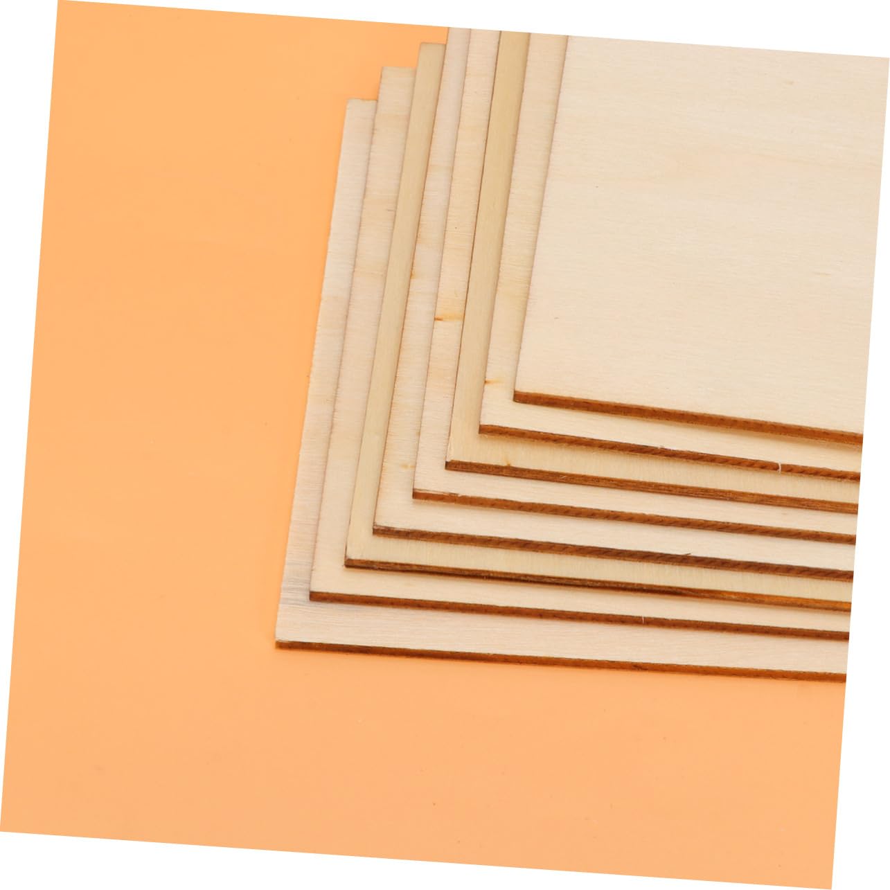 SEWACC 36 Stück Rechteckige Holzscheiben 12,7x12,7cm mit Glatter Oberfläche Leichtes Holz Selbstgemacht Bastelzubehör für Hochzeit und Dekoration