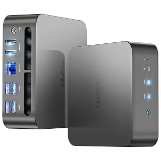 Reatan Mini Gaming PC AI AMD Ryzen 9 7940HS(up to 5.2GHz) 32GB DDR5 1TB SSD 5600 MHz RAM, Mini Computers, Radeon 780M Graphics,Quad Display 2.5Gbps LAN,HDMI 2.1, 8K USB 4.0 Wi-Fi 6E/BT5.3 - Amazon product rated Grade A