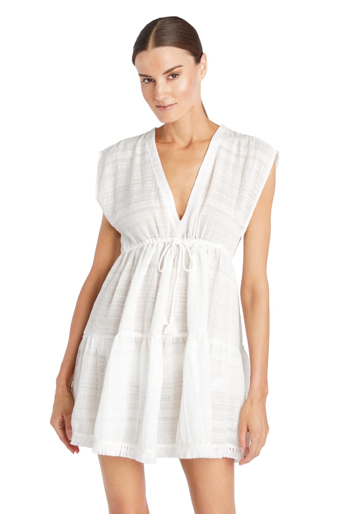 Robin PicconeNatalie Flouncy Dress, White, XS
