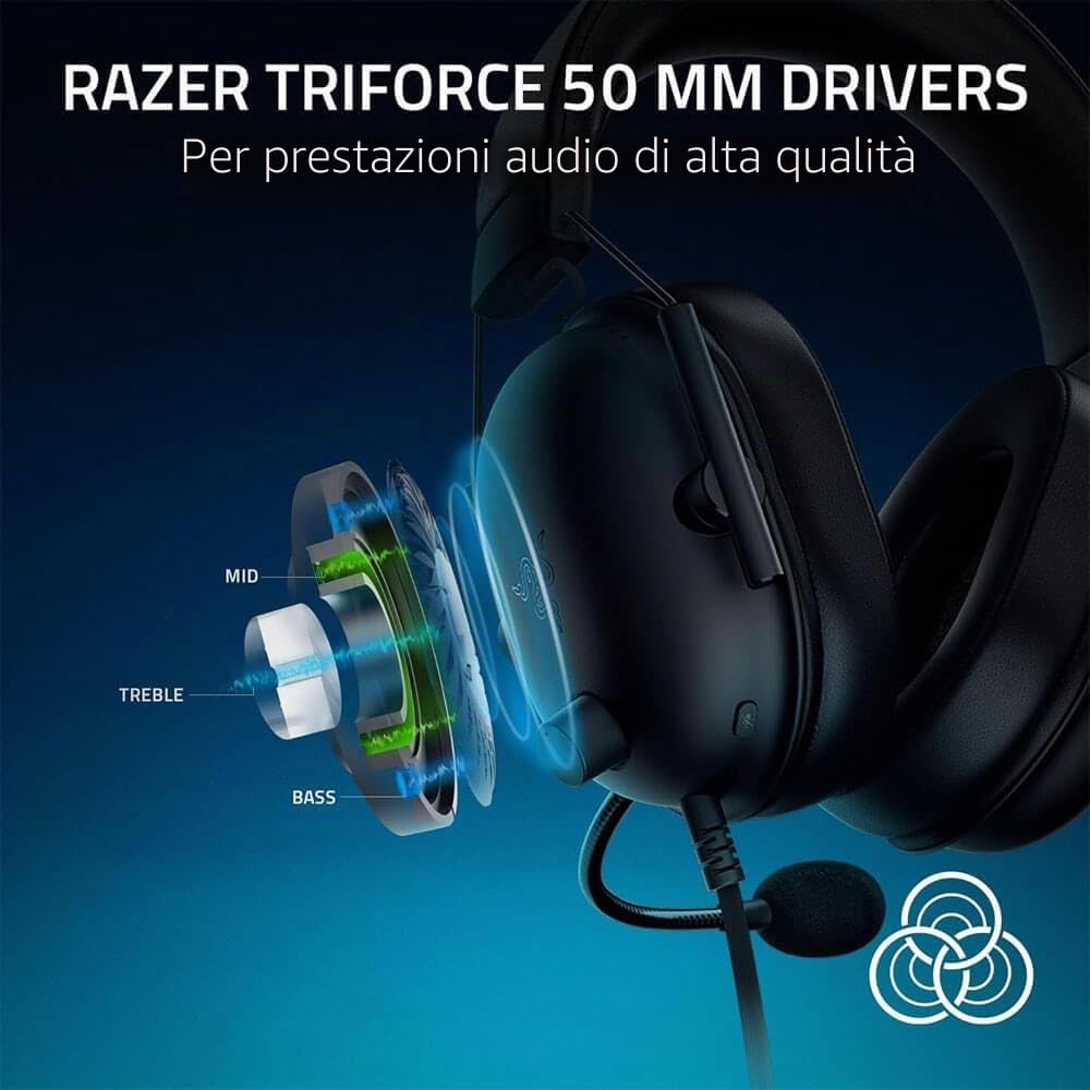Razer BlackShark V2 X PlayStation Gaming Headset: 50 mm Drivers - Cardioid Mic - Lightweight - Comfortable, Noise Isolating Earcups - for PS5, Xbox Series X, PC, Switch via 3.5 mm Audio Jack - Black
