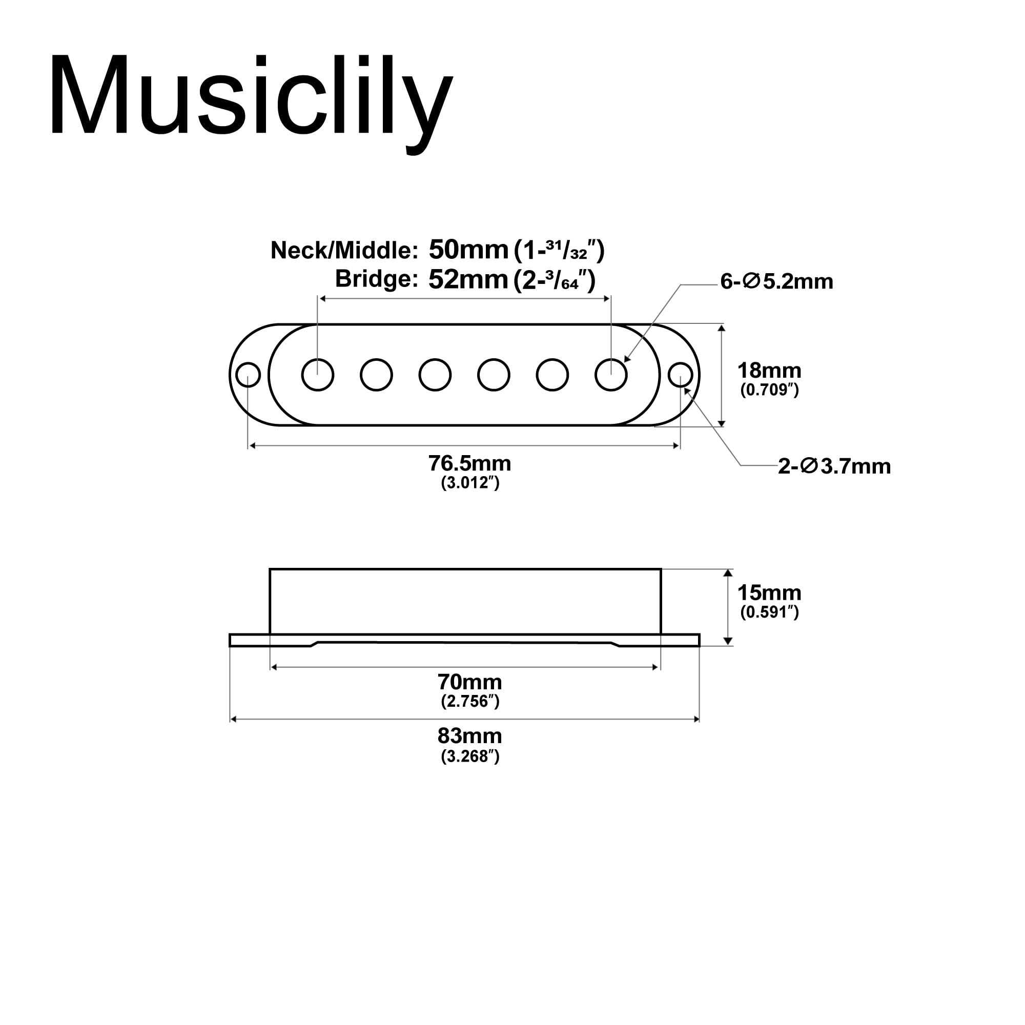 Lot De 2 Housse Micro Humbucker 50/52 Mm Bronze Pour Guitare Électrique - Protection Et Style