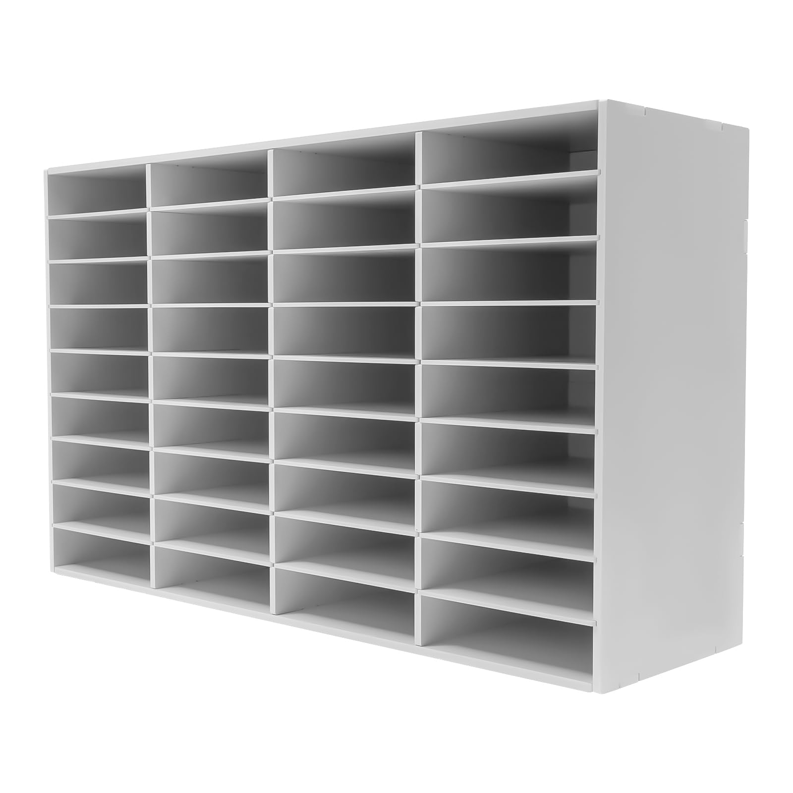 Organizador de literatura A4 36 compartimentos 100x30x61 cm blanco escritorio