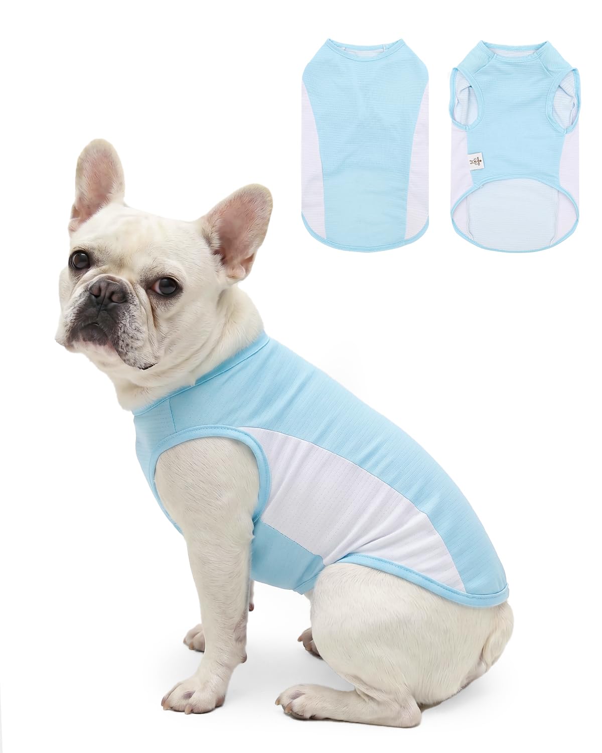 CuteBone Cooling Stretch Sport Dog Tank - Athletic Fan Pet Jersey - Color Block Pet Vest for Small Dogs, Cats