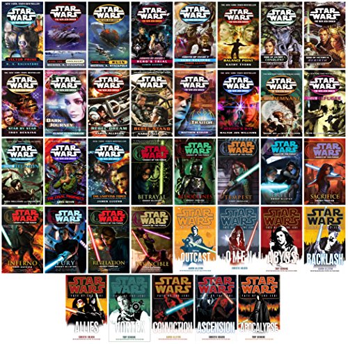 Star Wars New Jedi Order (19 Books), Legacy of the Force (9 Books) & Fate of the Jedi (9 Books) Complete 37 Book Set
