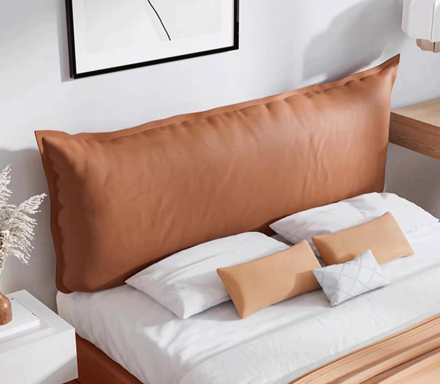 MGEMJMJ Large Ergonomics Backrest Wedge Headboard Cushion Reading Pillow Bed Back Support For Sitting Up In Bed Bolster(Size:No headboard 74.8"/190cm,Color:D)