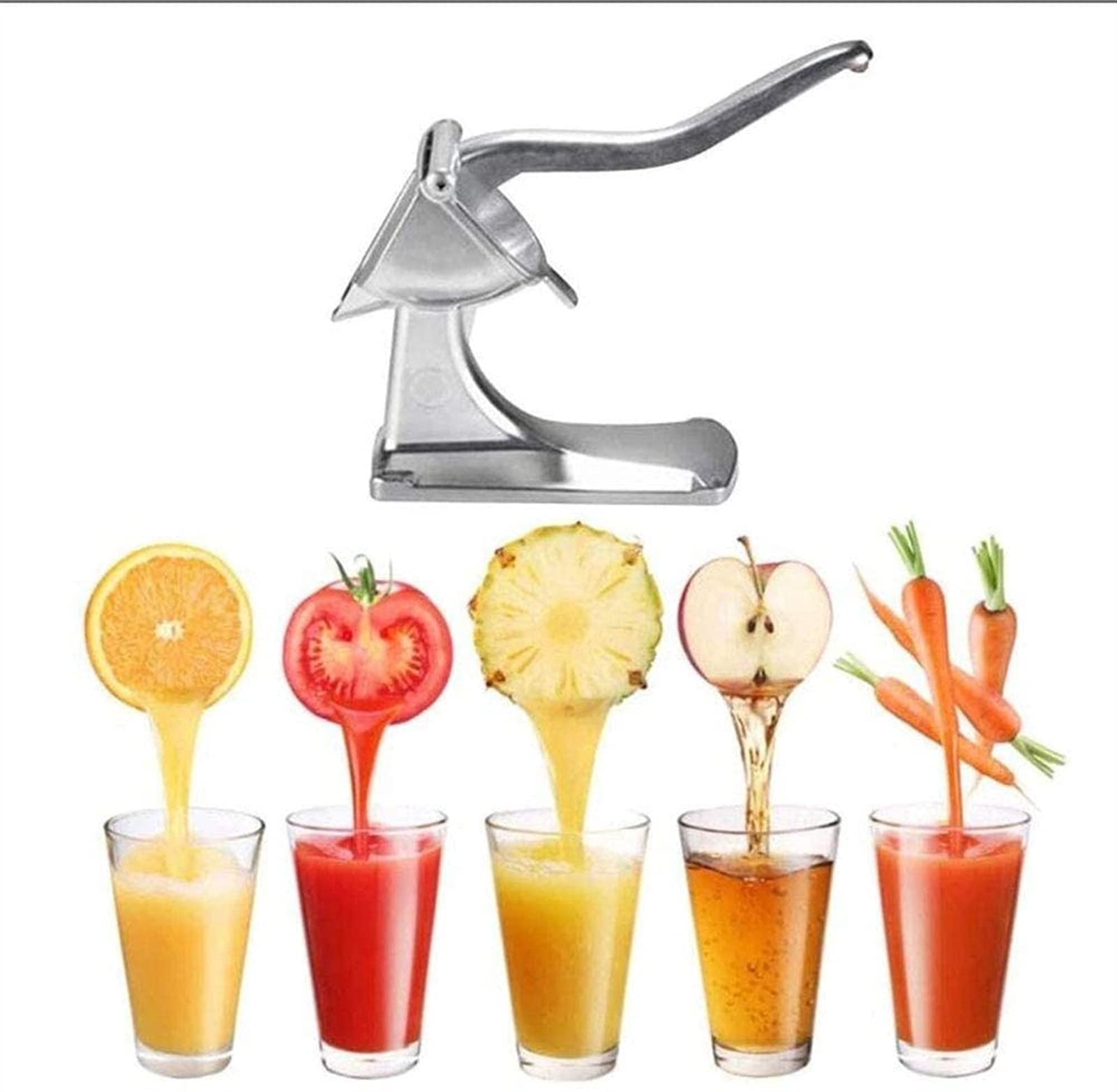 Aluminium Manuelle Hand Juicer, Frucht-Squeezer-Hochleistungs-Orange-Zitronen-Granatapfel-Saft-Dunstabzugs-Handpresse-Squeezer