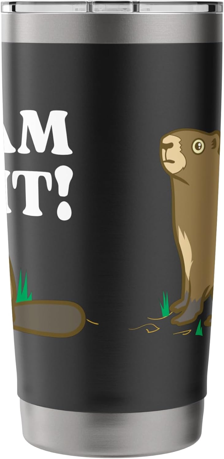 Crazy Beaver Dam It Funny Beaver Stainless Steel Insulated Tumbler - Image 2