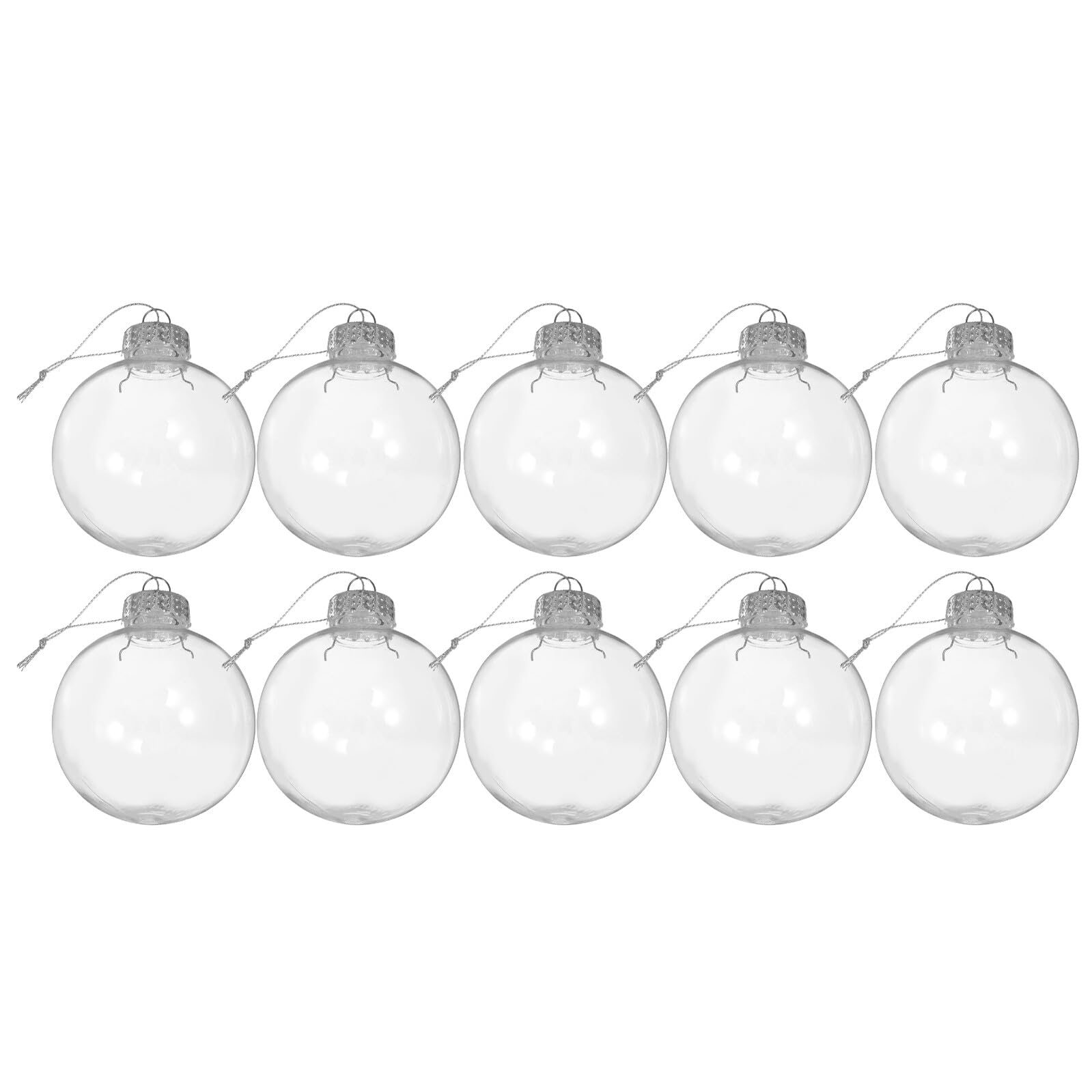 Boules de Noël transparentes 8 cm idéales pour éviter la casse sur le sapin