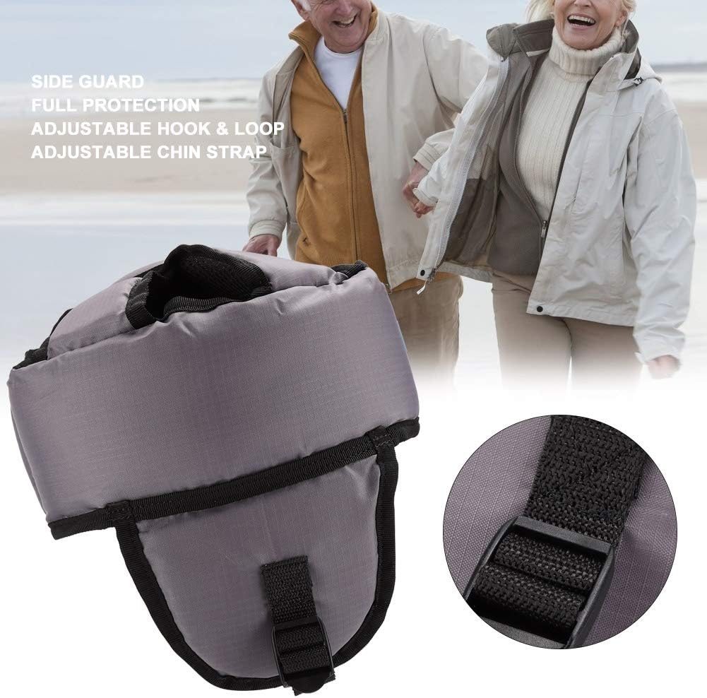 Soft Elderly Helmet,Fall Resistant Hat,Safety Helmets for Adults,Elderly Protective Safety Hat Cap Breathable Bump Cap for Indoor Outdoor Use Grey