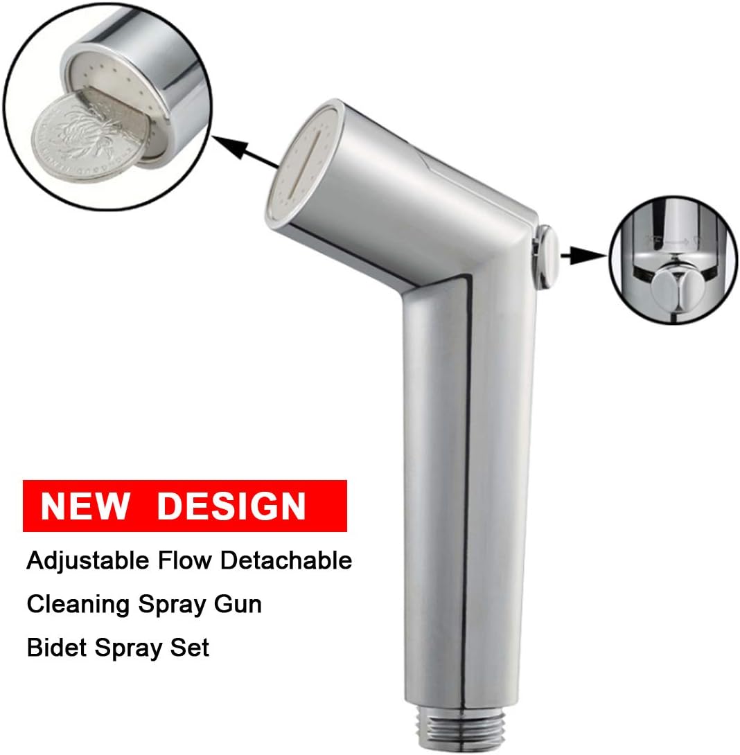 SUMERAIN Pet Shower Sprayer, Dog Shower Attachment with Solid Brass Diverter, Flow regulating Sprayer, 8 Feet Extra Long Hose, Chrome Finish