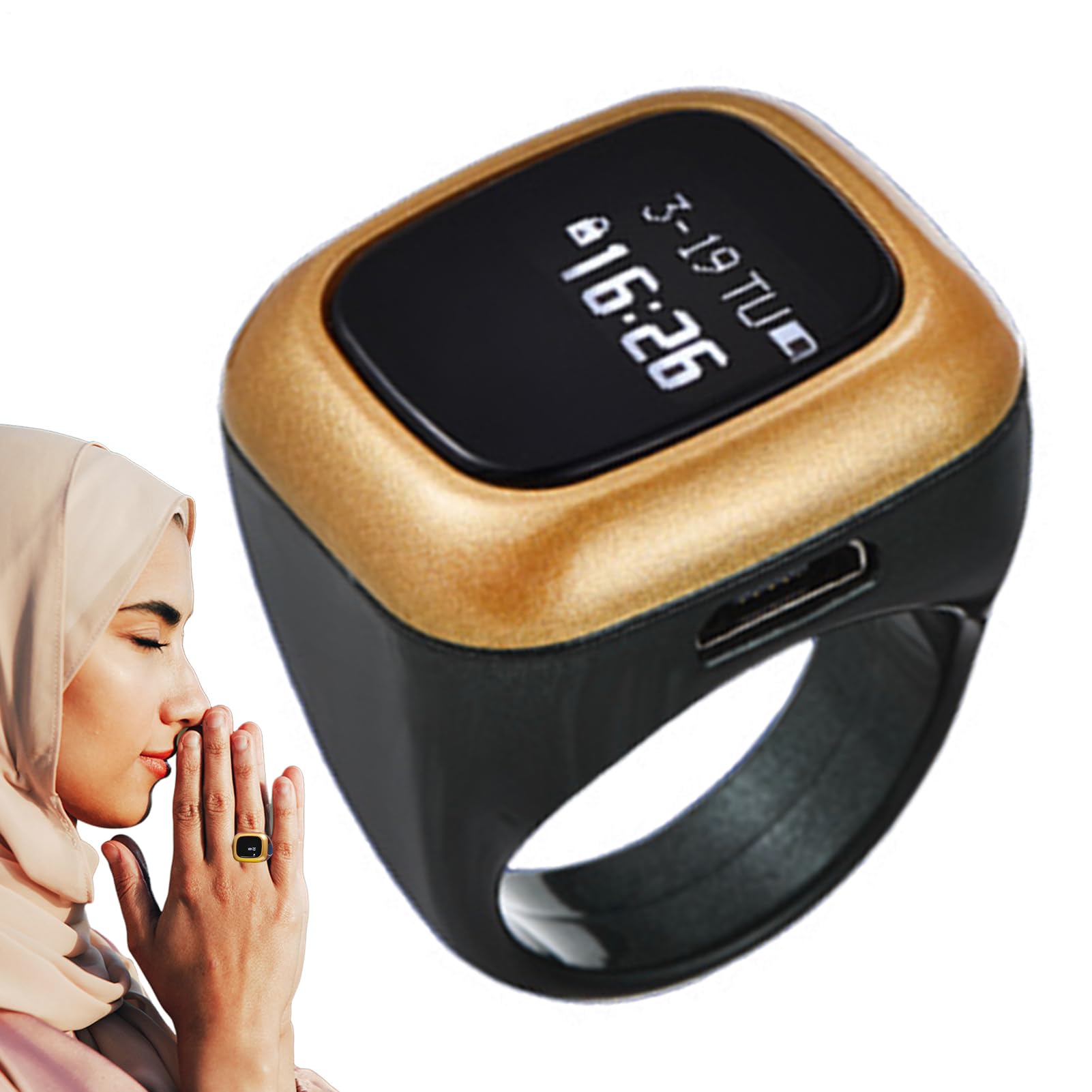 Prayer Counter Ring | Multifunctional Counter Ring - Portable for Men Women, Digital Finger, Alarm Clock Finger