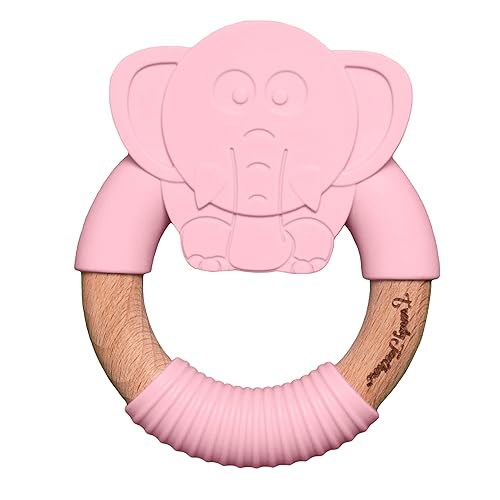 Mordedor para bebé, silicona no tóxica con textura múltiple, sin BPA, koala rosa