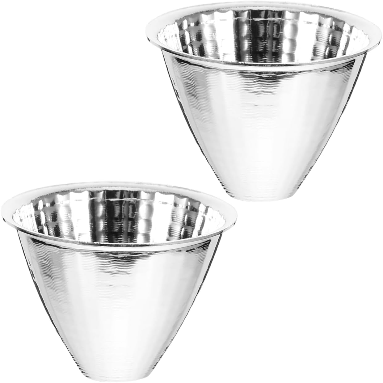 Veemoon 2pcs Led Flashlight Aluminum Reflector Cup High-Brightness Spotlight Cover Small Flashlight Spotlight Shade Indoor Outdoor Lighting Accessories for Camping Hiking, 1.77×1.38inch