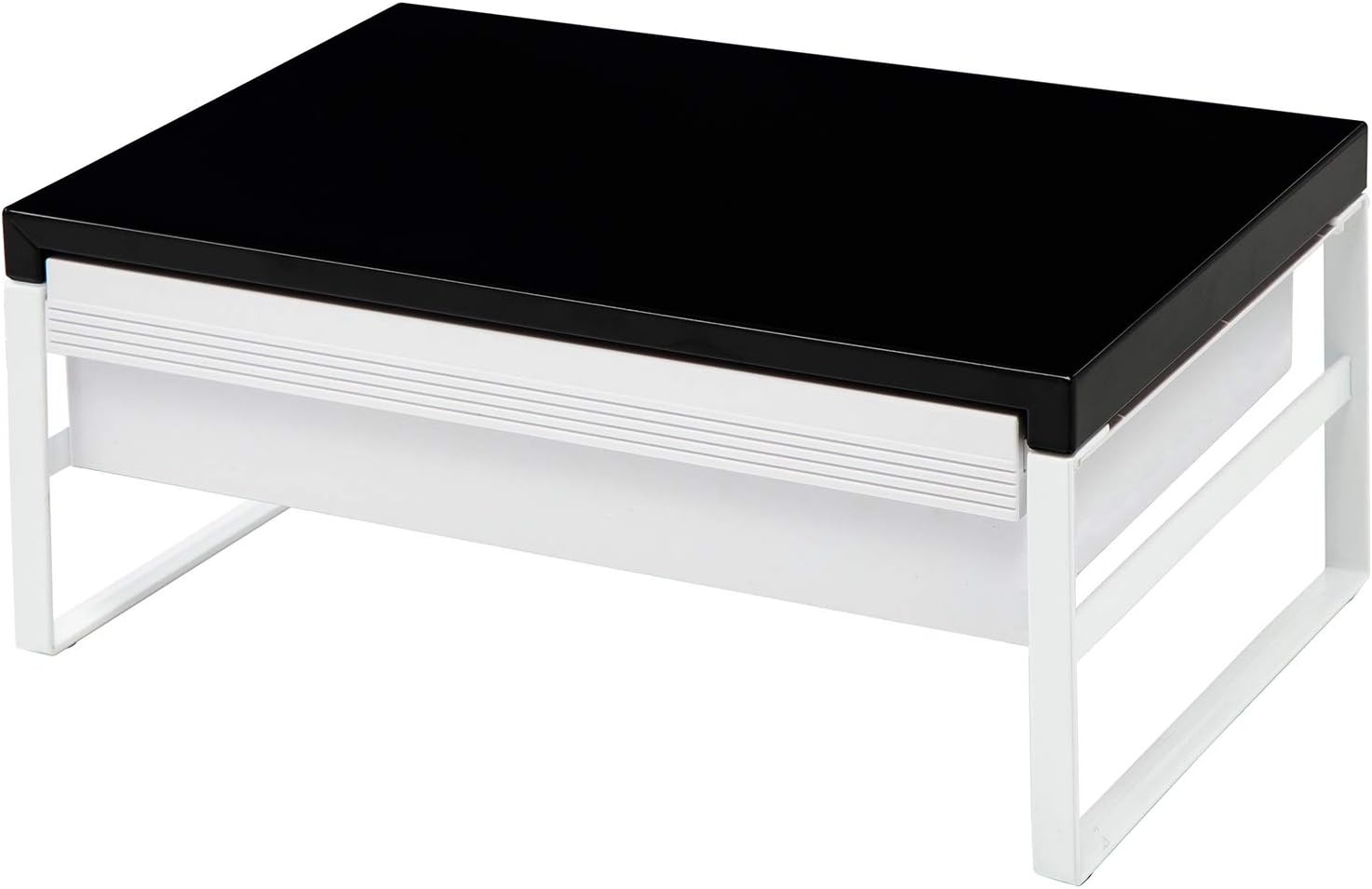 LIHIT LAB Desktop Stand with Drawer, 9.8 x 15.4 x 6.3 Inches, Black (A7342-24)