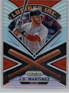 2020 Prizm Lumber Inc. Silver Prizm Baseball #5 J.D. Martinez Boston Red Sox Official MLB PA Trading Card From Panini America