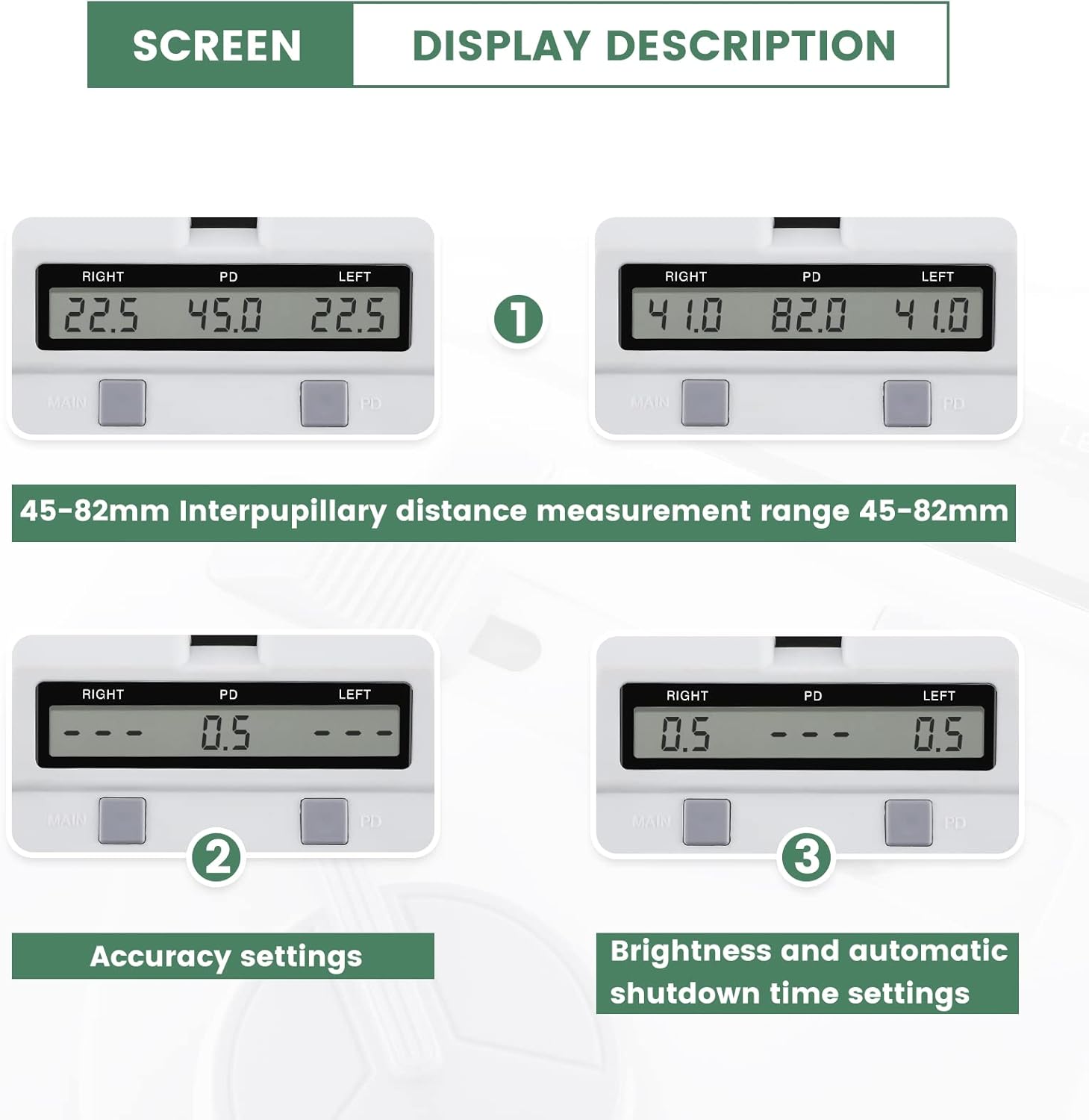 Huanyu Optical Digital Pupilometer 45-82mm Pupil Meter PD Meter and Huanyu Frame Warmer 158-286℉ Eyeglass Frame Heater 600W Bundle